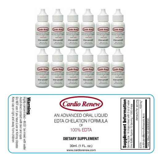 Cardio Renew Chelation Oral Therapy Products &ndash; 100%EDTA
