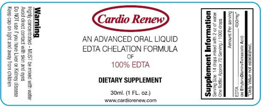 Cardio Renew Oral Chelation Product Ingredients – 100% EDTA